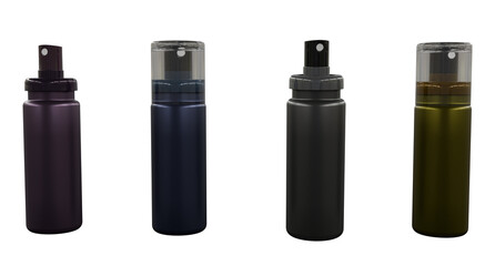 set of cosmetic bottles isolated