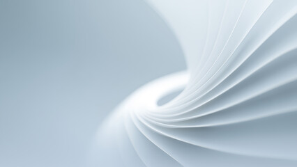 Soft Curves and Light Blend in Abstract White Background