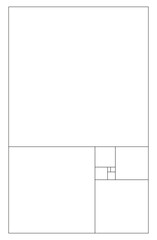 Golden Ratio, Phi, Fibonacci Sequence Illustration, Mathematical, Architectural Pattern, Sacred Geometry Clipart