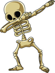 Dabbing Skeleton Character Vector Image