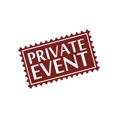 Private event icon isolated on white background
