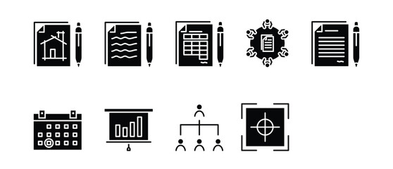 project management icon element for design