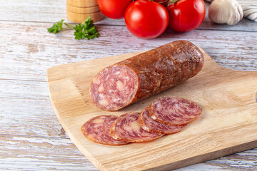 Salchichon pork cured sausages with parmesan