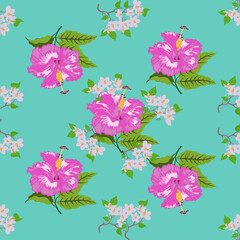 seamless pattern with flowers
