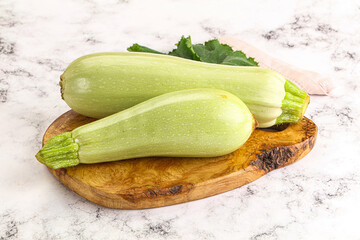 Raw frsh ripe zucchini vegetable