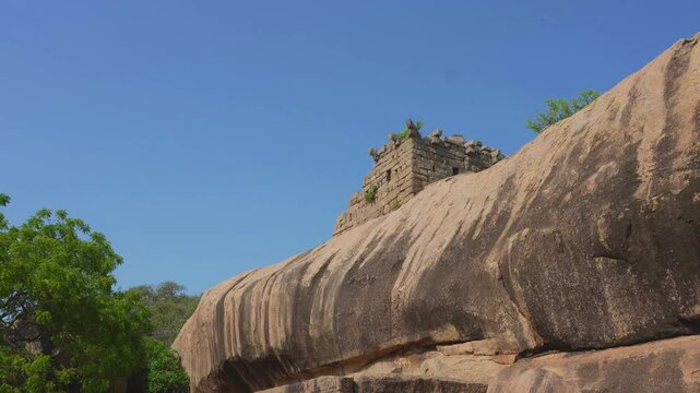 Exclusive Monolithic Rock Carved- Ramanuja Mandapam is UNESCO's World Heritage Site located at Mamallapuram or Mahabalipuram in Tamil Nadu, South India. Very ancient place in the world.