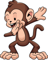 Dabbing Monkey Character Vector Image