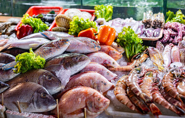 Seafood sold at Bangla Night Market in Patong, Phuket, Thailand
