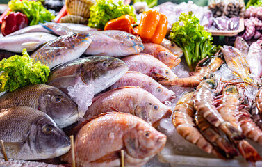 Seafood sold at Bangla Night Market in Patong, Phuket, Thailand
