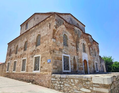 Exterior view of the Emir Zade mosque, a former mosque in the town of Chalcis, on the island of Euboea, Greece. 