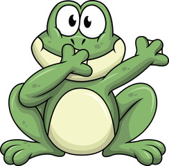 Dabbing Frog Character Vector Image