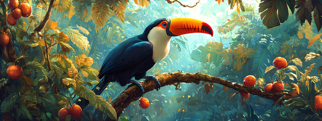 Colorful Bird in the Rainforest