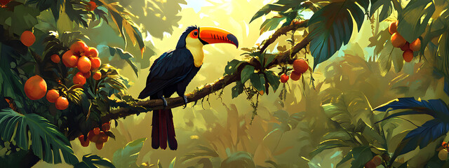 Colorful Bird in the Rainforest