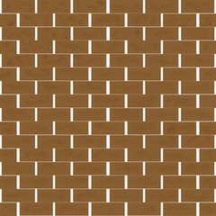 Brick wall, brown floor