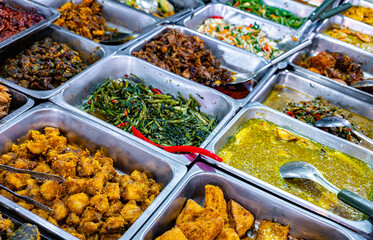 Street food sold at Jalan Alor market, Kuala Lumpur, Malaysia