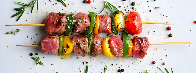Raw Grill Skewers with Herbs