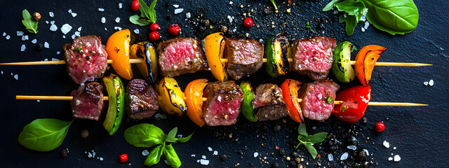 Raw Grill Skewers with Herbs