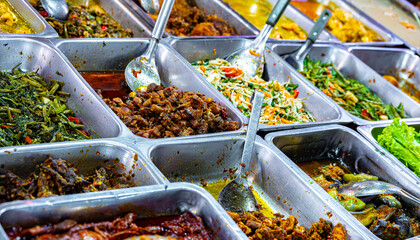 Street food sold at Jalan Alor market, Kuala Lumpur, Malaysia