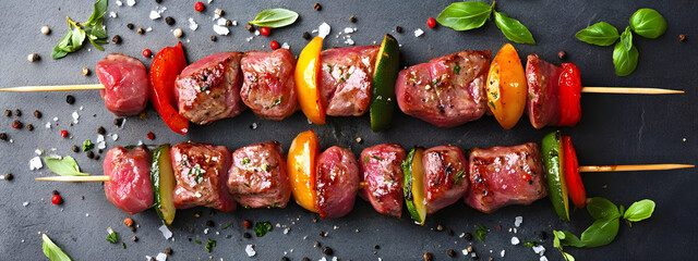 Raw Grill Skewers with Herbs
