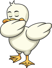 Dabbing Duck Character Vector Image