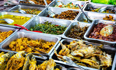 Street food sold at Jalan Alor market, Kuala Lumpur, Malaysia
