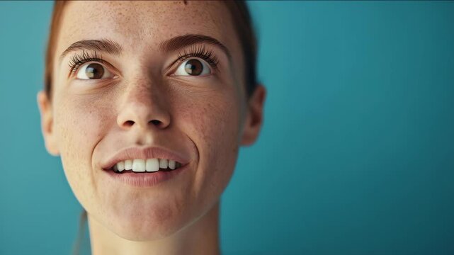 Emotional Surprise of a Woman in 4K