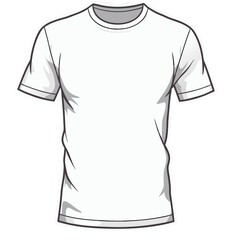 Blank White T-Shirt Mockup Front View Template