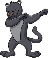 Dabbing Black Panther Vector Image