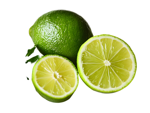 Fresh green limes on black background offer a zesty and vibrant visual appeal