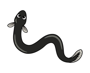 泳いでいるうなぎ