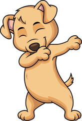 Dabbing Puppy Character Vector Image
