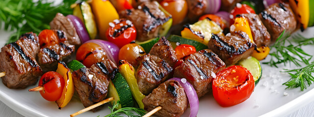 Fresh Grilled Beef Skewers
