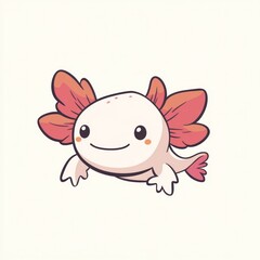 Cute cartoon axolotl (6)