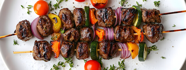 Fresh Grilled Beef Skewers