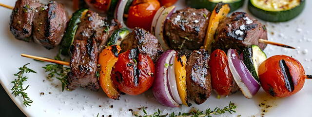 Fresh Grilled Beef Skewers
