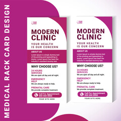 Modern Medical Rack Card Template – Your Health Is Our Concern