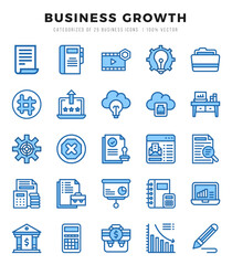 Business Growth. Two Color icons Pack. vector illustration.