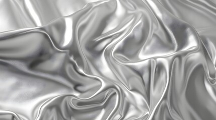 Obraz premium Abstract Silver Satin Fabric Draped Background