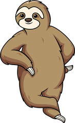Sloth Leaning On Something Vector Image