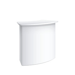 Promotion counter, Retail Trade Stand Isolated on the white background. MockUp Template For Your Design. Vector illustration.