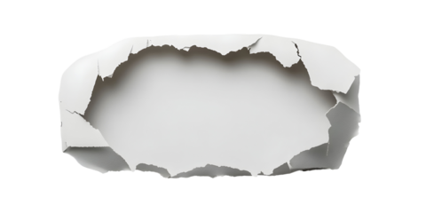 Torn paper on black background, revealing blank space for text or image insertion