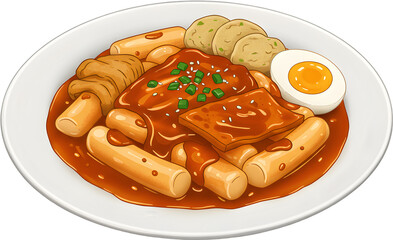 떡볶이 - tteokbokki. Generative AI