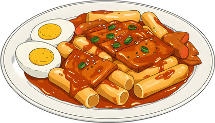 떡볶이 - tteokbokki. Generative AI