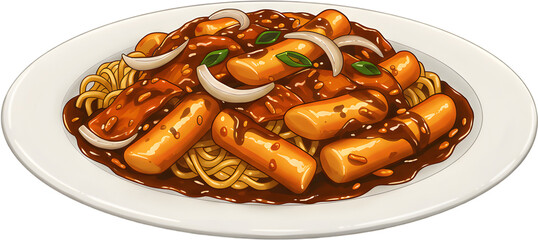떡볶이 - tteokbokki. Generative AI