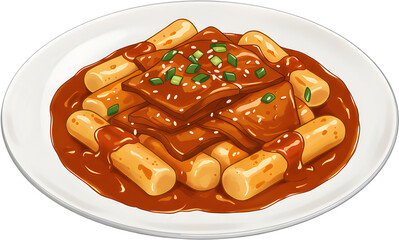 떡볶이 - tteokbokki. Generative AI