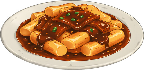 떡볶이 - tteokbokki. Generative AI