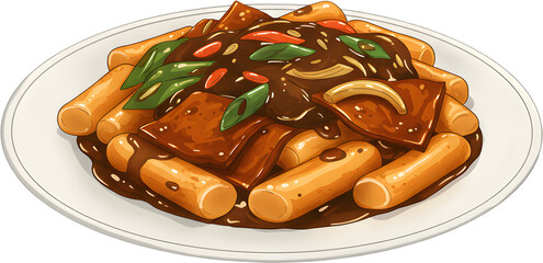 떡볶이 - tteokbokki. Generative AI