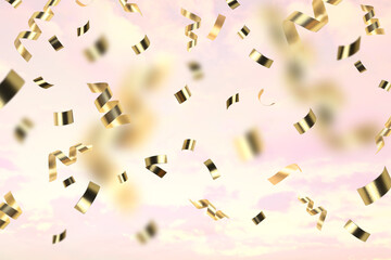 abstract color background holiday new year greeting card wallpaper falling confetti invitation