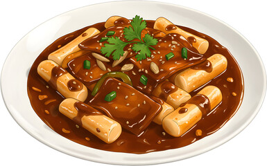 떡볶이 - tteokbokki. Generative AI