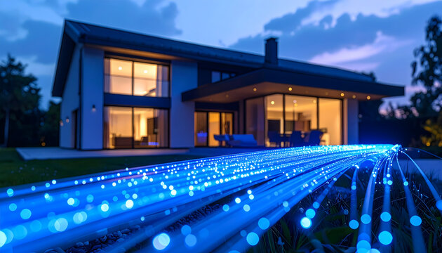 Fiber Optic Connectivity in Smart Home with Ultra-Fast Internet Visualization